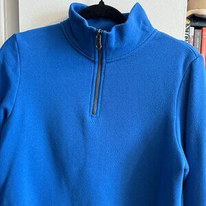 RARELY USED | SIMONS TWIK | BLUE SOFT FLEECE HALF ZIP COLLAR SWEATER | M